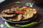 Air Fried Begun Bhaja | Baingan Bhaja | Bengali Style Spiced And Air Fried Aubergine Slices