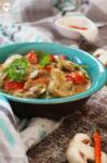 Malai Bell Pepper Mushroom | Mushroom Bell Pepper in White Sauce