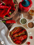 Stuffed Red Chili Pickle | Bharwan Lal Mirch Achar
