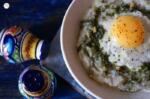 Fried Egg Over Polenta with Homemade Basil Pesto Recipe