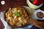 Charred Bell Pepper and Pine Nut Pasta Recipe | Roasted Red Bell Pepper & Pine Nuts Fettuccine Pasta