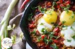 Shakshouka | Jewish Breakfast Eggs with Red Pepper and Tomatoes | Israeli Shakshuka